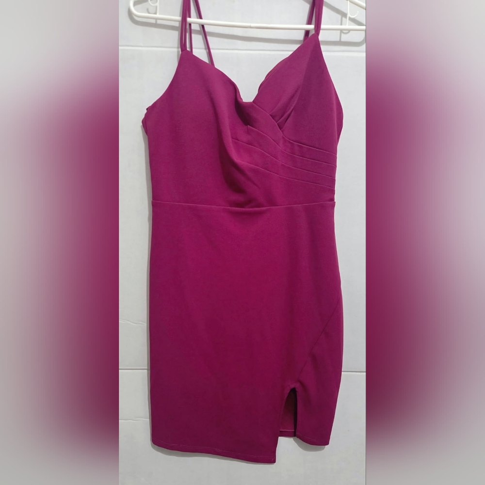 Women's Sequin Heart's Mini Dress Magenta  Size 7